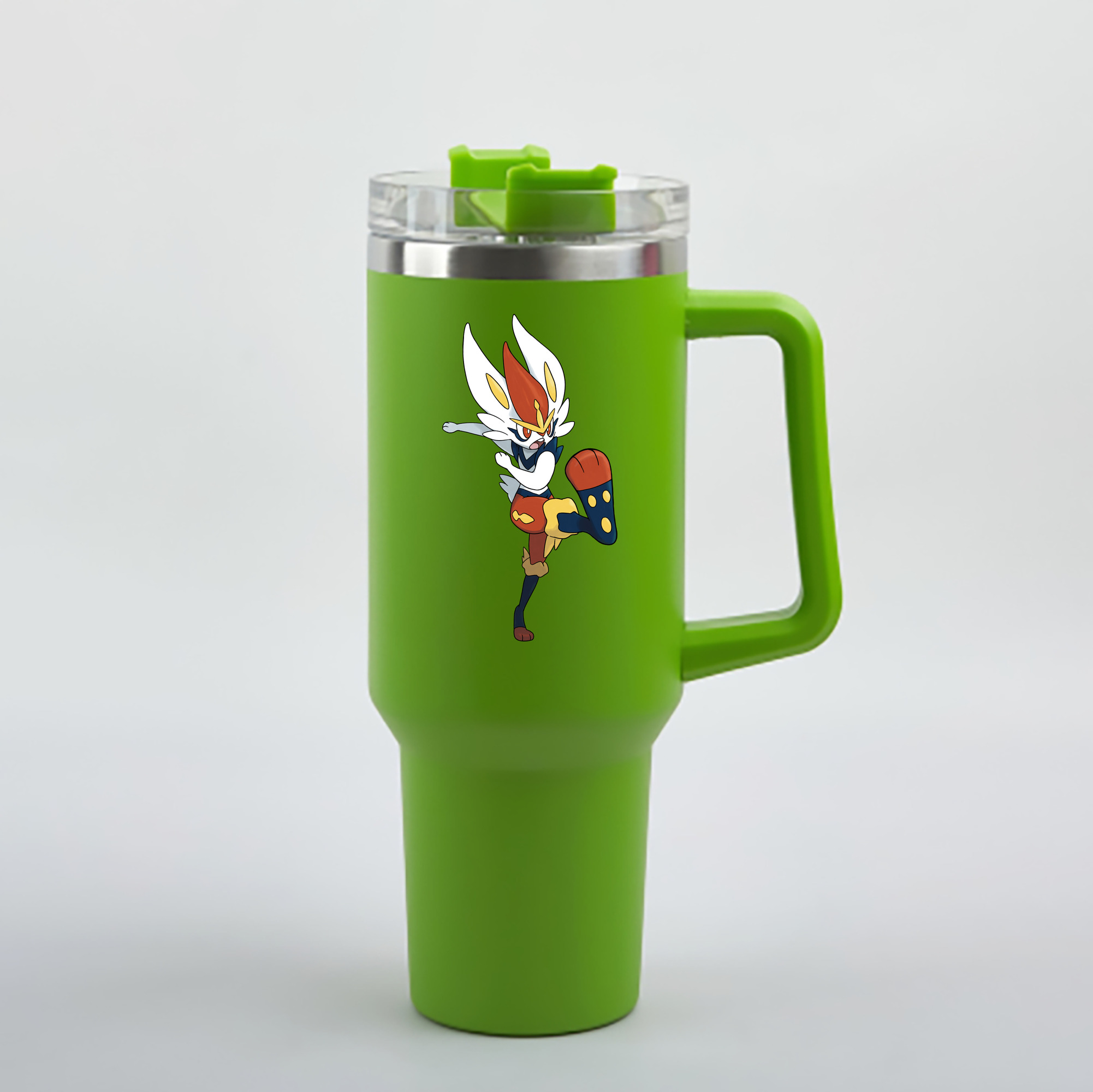 （画像用） ポケットモンスター Pokémon 1200mL車用タンブラー - クリスタルステッカー（プラスチックストロー付き）